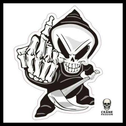 Sticker Faucheuse Skull - Crâne Passion