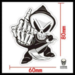 Sticker Faucheuse Skull - Crâne Passion