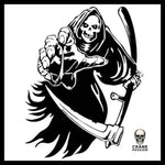 Sticker Faucheuse Viking - Crâne Passion