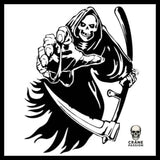 Sticker Faucheuse Viking - Crâne Passion