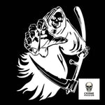 Sticker Faucheuse Viking - Crâne Passion