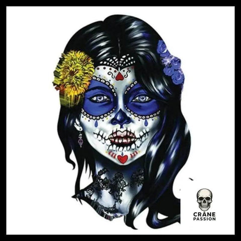 Sticker Fille Mexicaine - Crâne Passion