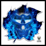 Sticker Flamme Voiture - Crâne Passion