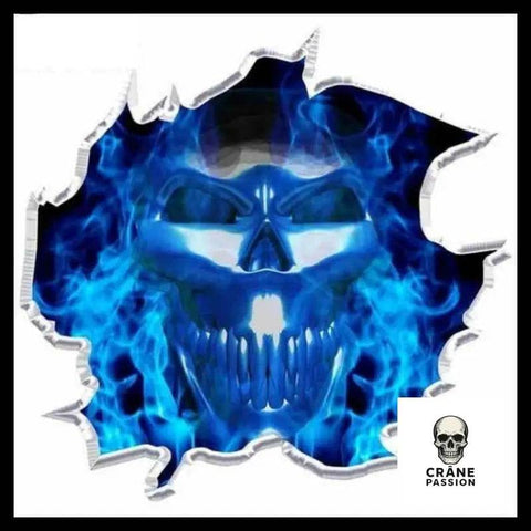 Sticker Flamme Voiture - Crâne Passion