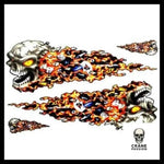Sticker Flamme pour Voiture - Crâne Passion