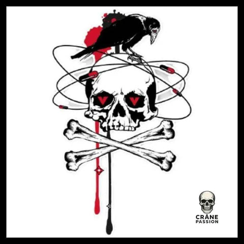 Sticker Gothic - Crâne Passion