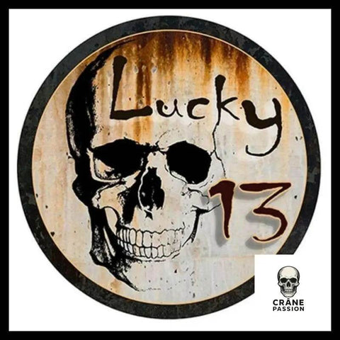 Sticker Lucky 13 - Crâne Passion