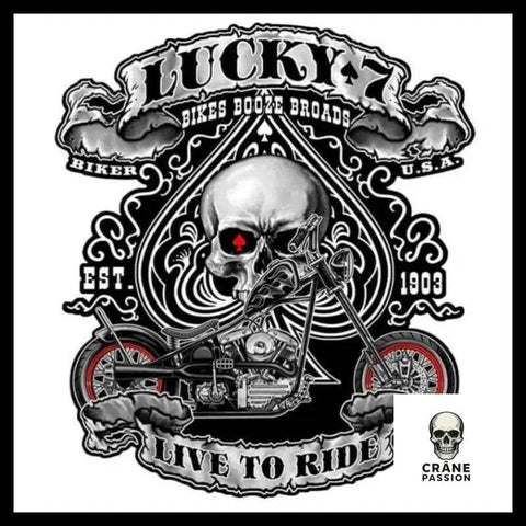 Sticker Lucky - Crâne Passion