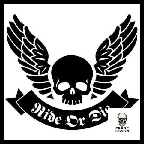 Sticker Moto - Crâne Passion