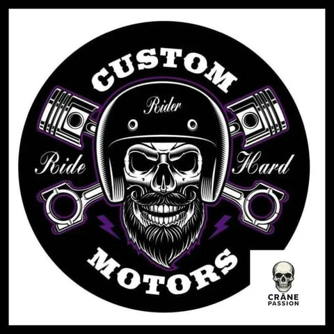 Sticker Motorsport - Crâne Passion