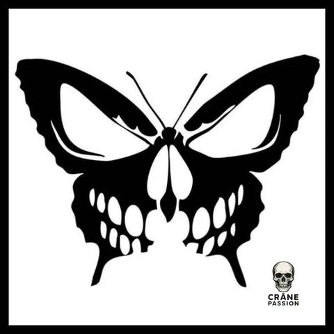 Sticker Papillon - Crâne Passion