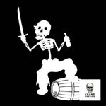 Sticker Pirate Noir - Crâne Passion