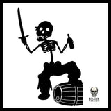 Sticker Pirate Noir - Crâne Passion