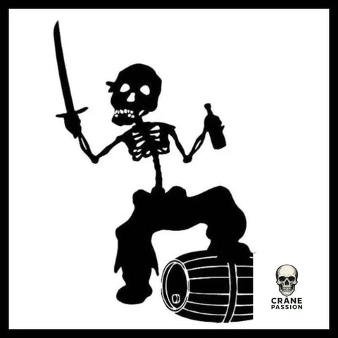 Sticker Pirate Noir - Crâne Passion