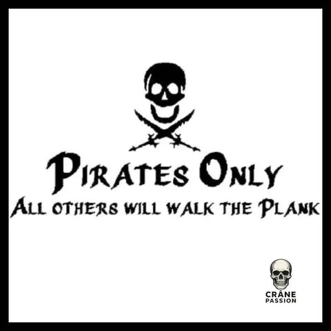 Sticker Pirate Only - Crâne Passion