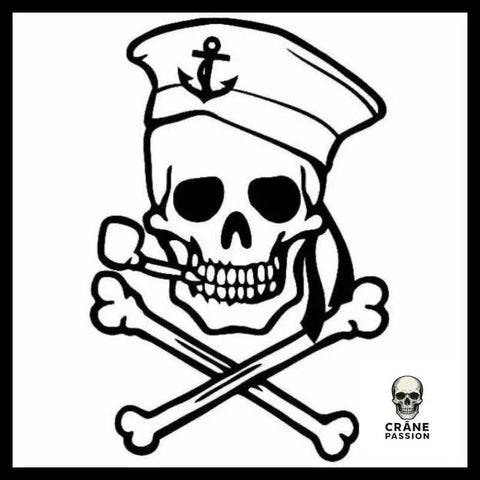 Sticker Pirate Tête de Mort - Crâne Passion