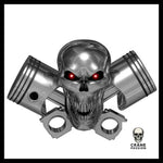 Sticker Piston - Crâne Passion