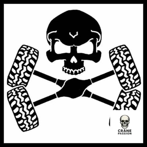 Sticker Pneu - Crâne Passion