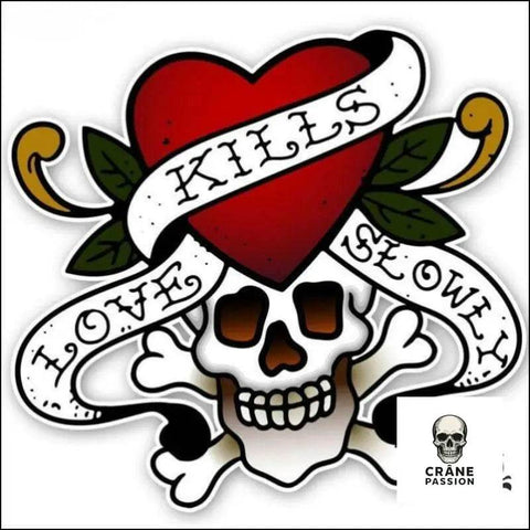 Sticker Rock Design - Crâne Passion