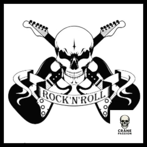 Sticker Rock N' Roll - Crâne Passion