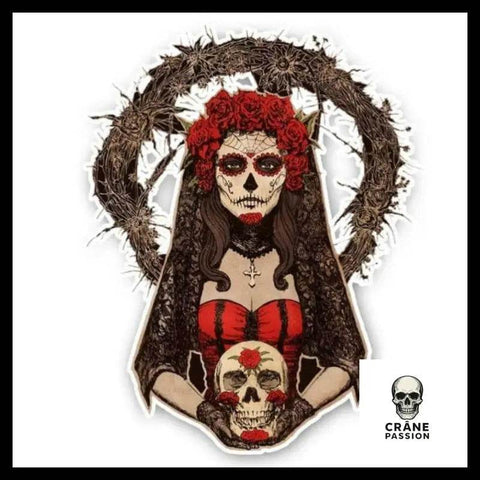 Sticker Santa Mexicaine - Crâne Passion