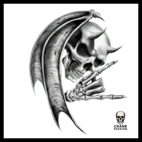 Sticker Skull Gothique - Crâne Passion