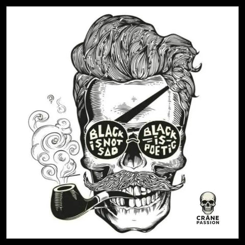Sticker Skull Hipster - Crâne Passion