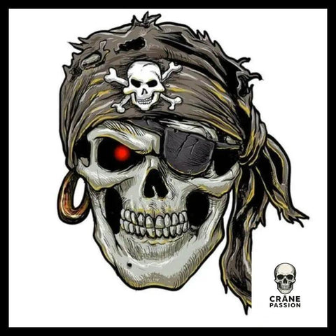 Sticker Skull Pirate - Crâne Passion