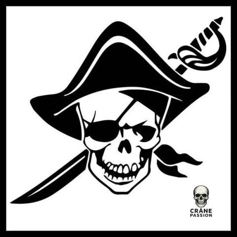 Sticker Skull Sabre - Crâne Passion