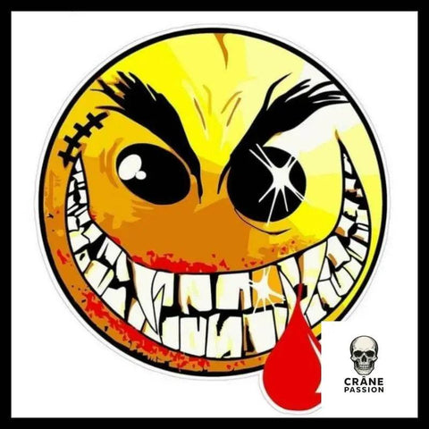 Sticker Smiley Face - Crâne Passion