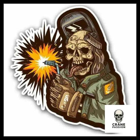 Sticker Soudure du Crâne - Crâne Passion