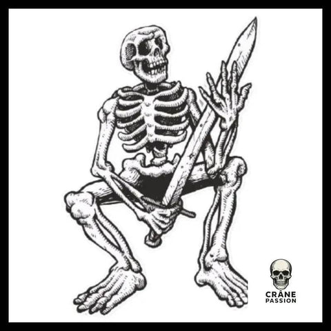 Sticker Squelette de la Mort - Crâne Passion
