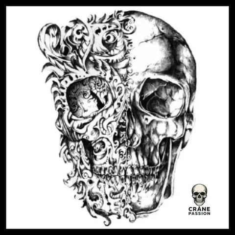 Sticker Tête de Mort Art - Crâne Passion