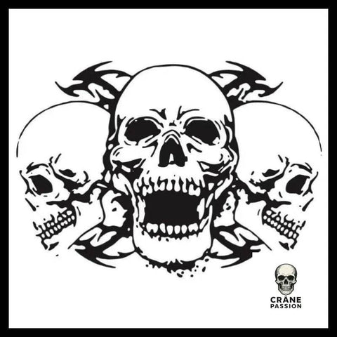 Sticker Tête de Mort Biker - Crâne Passion