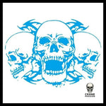 Sticker Tête de Mort Biker - Crâne Passion