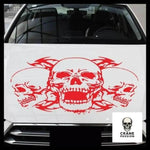 Sticker Tête de Mort Biker - Crâne Passion