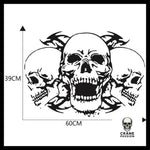 Sticker Tête de Mort Biker - Crâne Passion
