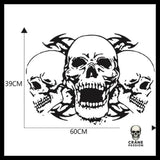 Sticker Tête de Mort Biker - Crâne Passion