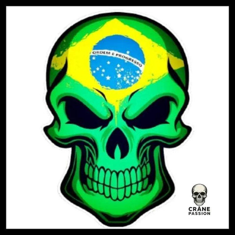 Sticker Tête de Mort Brésil - Crâne Passion