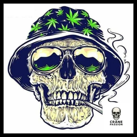 Sticker Tête de Mort Cool - Crâne Passion