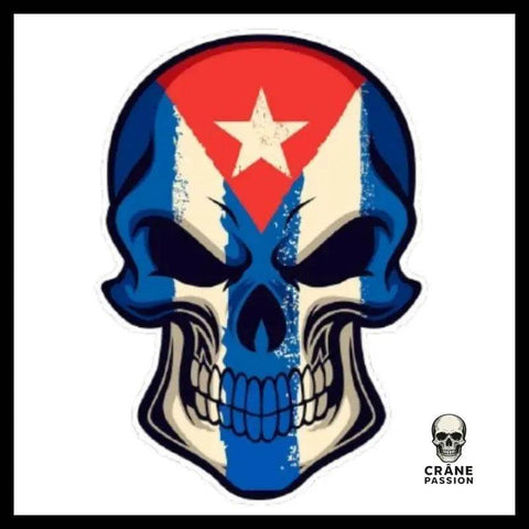 Sticker Tête de Mort Cuba - Crâne Passion