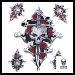 Sticker Tête de Mort Épée - Crâne Passion