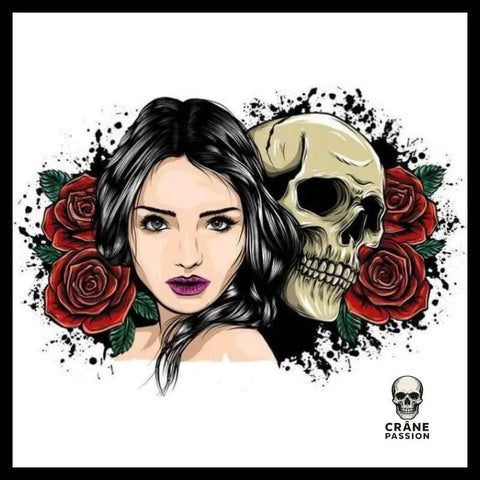 Sticker Tête de Mort Femme - Crâne Passion