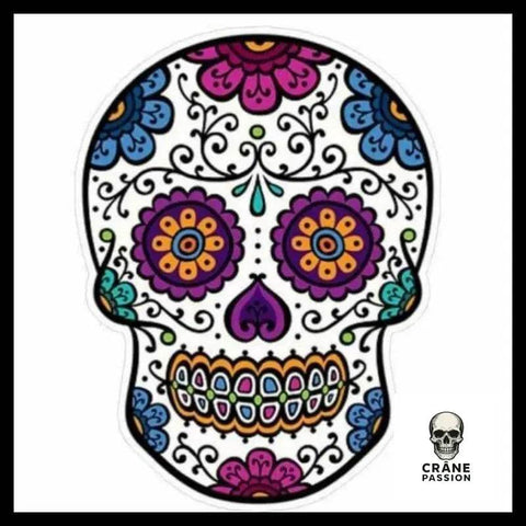Sticker Tête de Mort Mexicaine - Crâne Passion