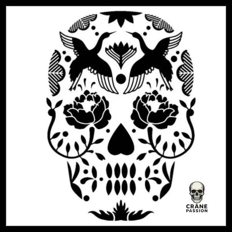 Sticker Tête de Mort Mexicaine Dessin - Crâne Passion