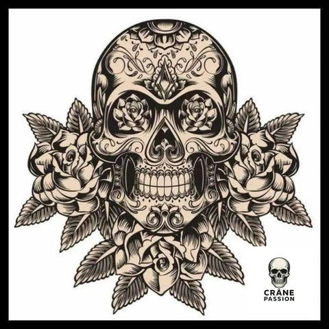 Sticker Tête de Mort Mexicaine Vintage - Crâne Passion