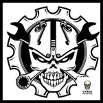Sticker Tête de Mort Motard - Crâne Passion
