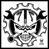 Sticker Tête de Mort Motard - Crâne Passion