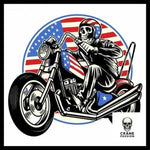 Sticker Tête de Mort Moto - Crâne Passion