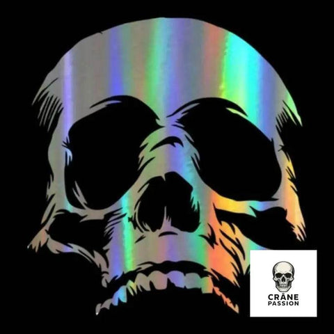 Sticker Tête de Mort Satanique - Crâne Passion